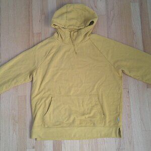 Express Men's XL Funnel-Neck Yellow/Gold Hoodie Rare No Logo